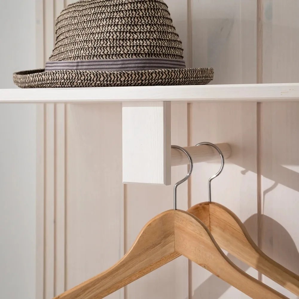 Set di mobili da ingresso bianco in pino massiccio 60x120x25 cm Anita – Støraa