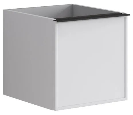 Struttura semi colonna da bagno Pixel 1 cassetto laccato opaco bianco L 40 x H 40 x P 45.5 cm