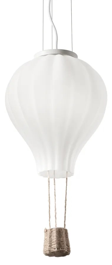 Sospensione Moderna Dream Corda Bianco 1 Luce E27 D30Cm