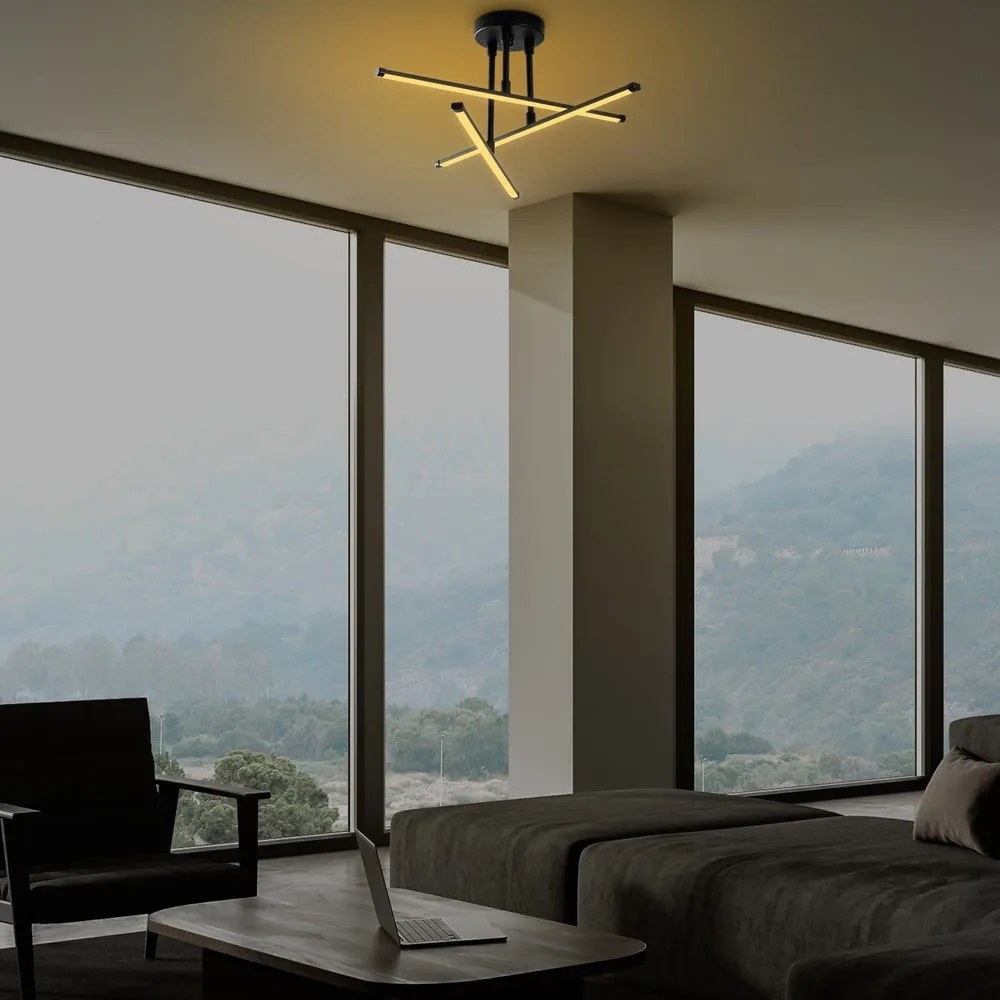 Plafoniera LED nera 26x51 cm Umut – Opviq lights