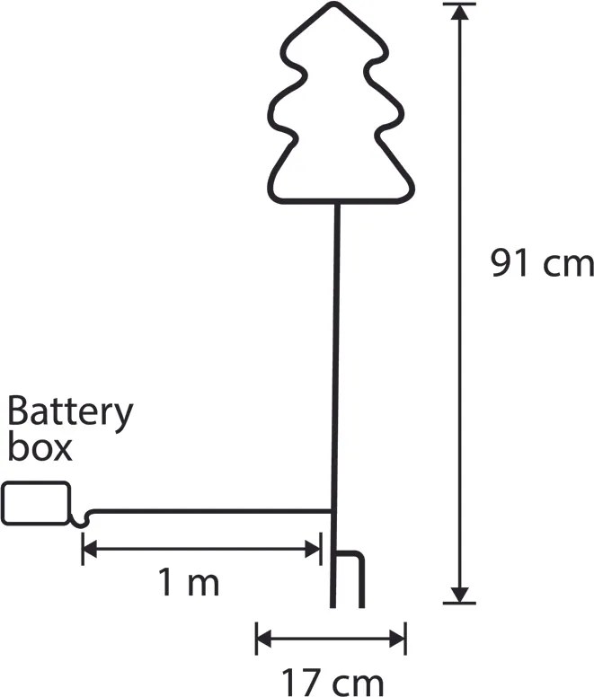 Faretto da terra natalizio al neon albero verde con LED e timer IP44 - Fura