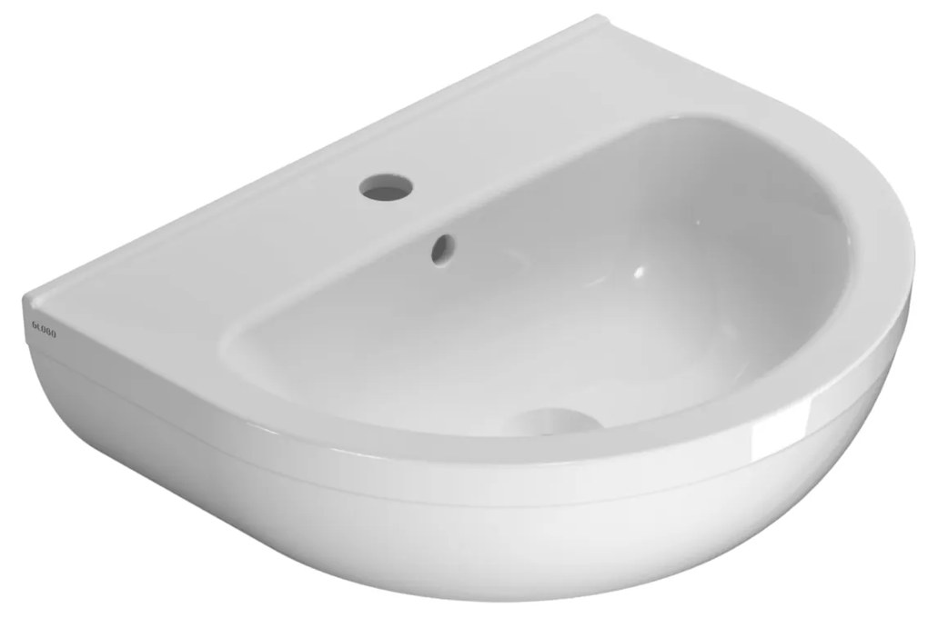 Ceramica Globo Grace Lavabo 55x45 Sospeso Senza Colonna Bianco lucido