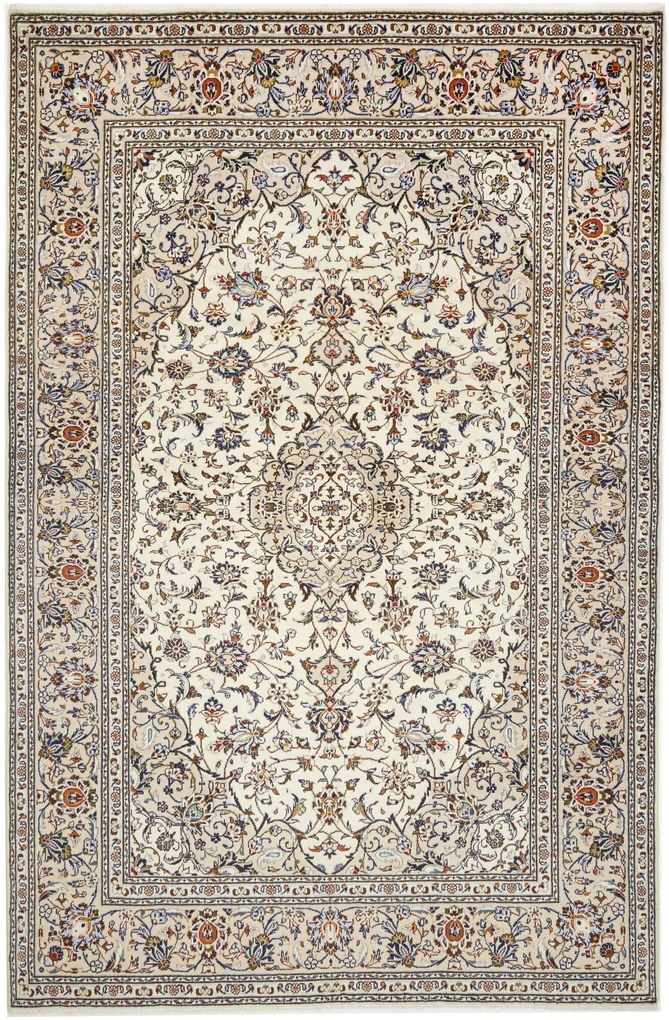 Kashan Tappeto persiano 200x300 Beige (Iran) Annodato A Mano