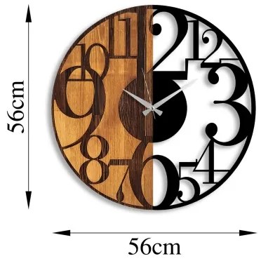 Orologio da parete diametro 56 cm 1xAA legno/metallo