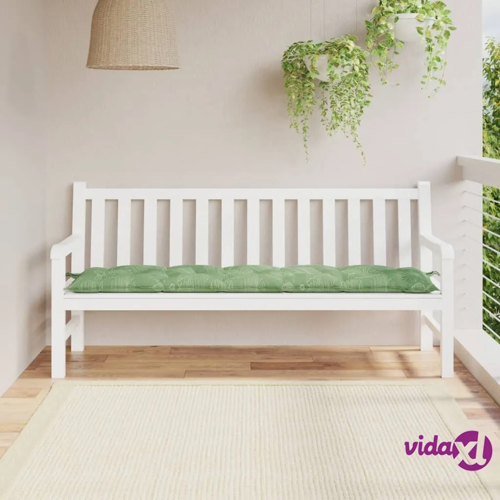 vidaXL Cuscino per Panca a Foglie 180x50x7 cm in Tessuto Oxford