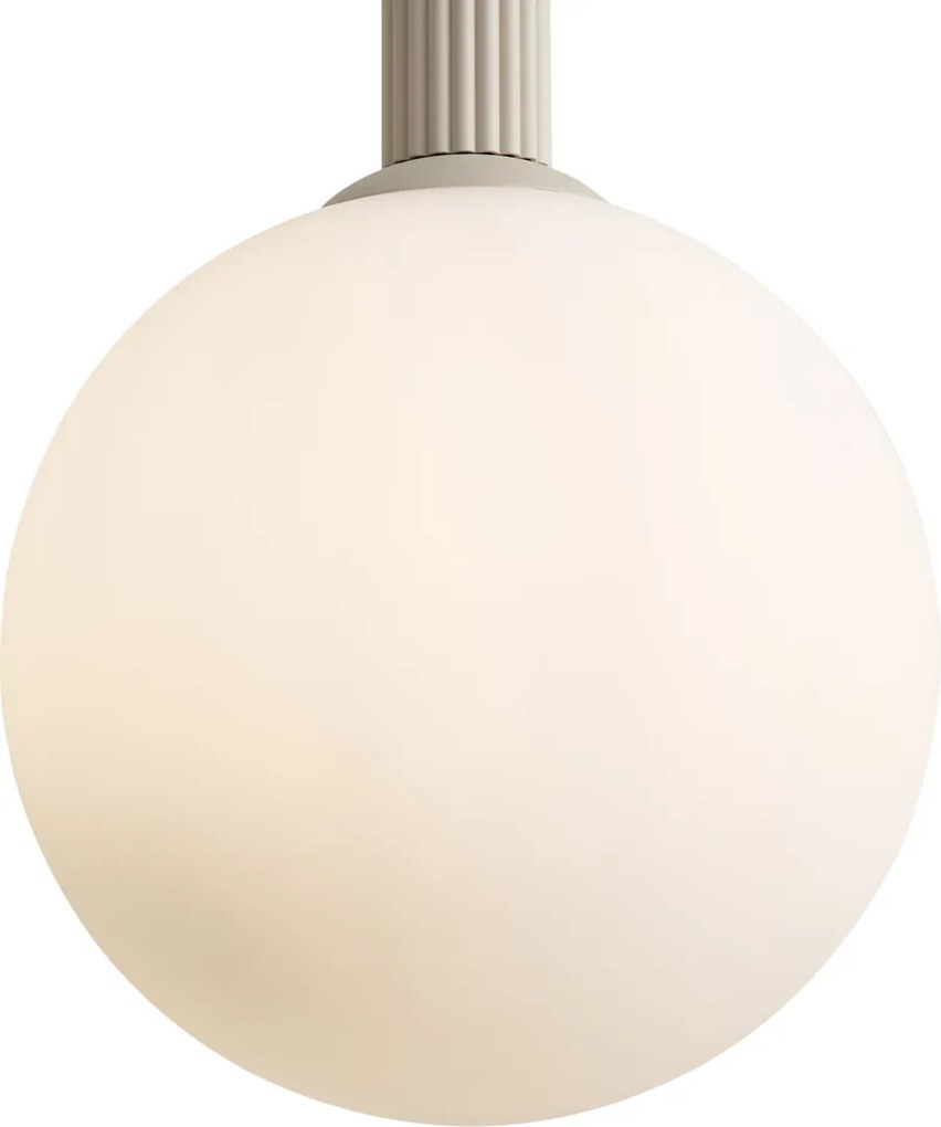 Lampada a sospensione scandinava beige con vetro opalino - Polly