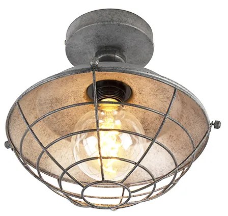 Plafoniera industriale argento antico 25,5 cm - Course