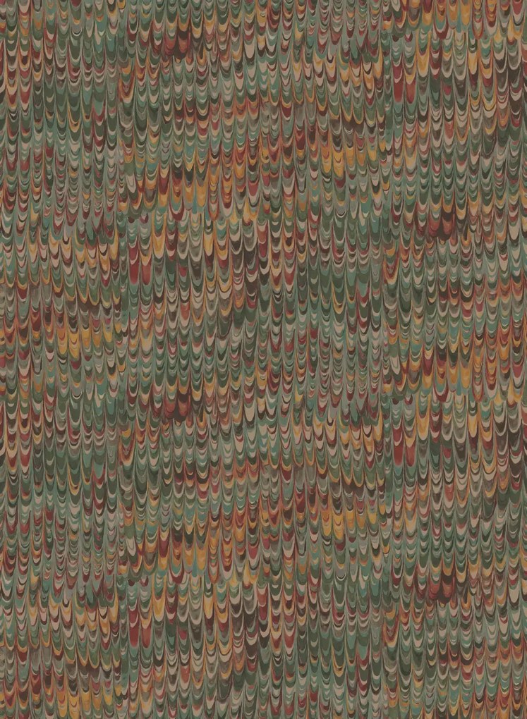 Mulberry Home Carta da parati End Paper - Red/ Green