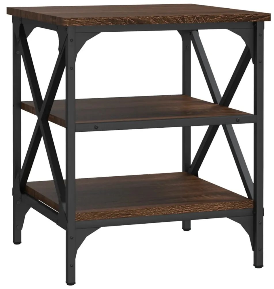 Tavolino da salotto rovere marrone 40x42x50cm legno multistrato