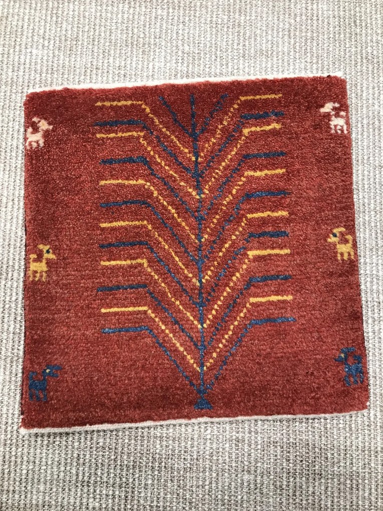 Gabbeh Tappeto persiano 40x40 Rosso (Iran) Annodato A Mano