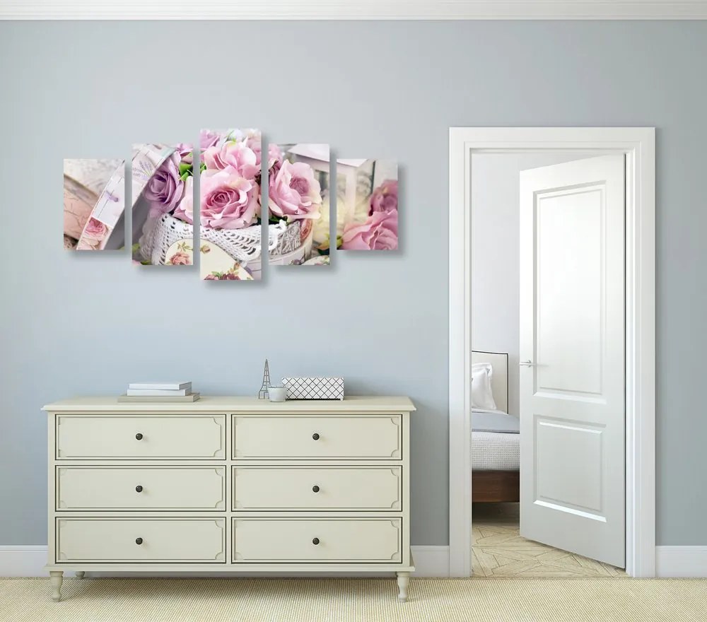 Quadri 5 pezzi – Stile vintage romantico