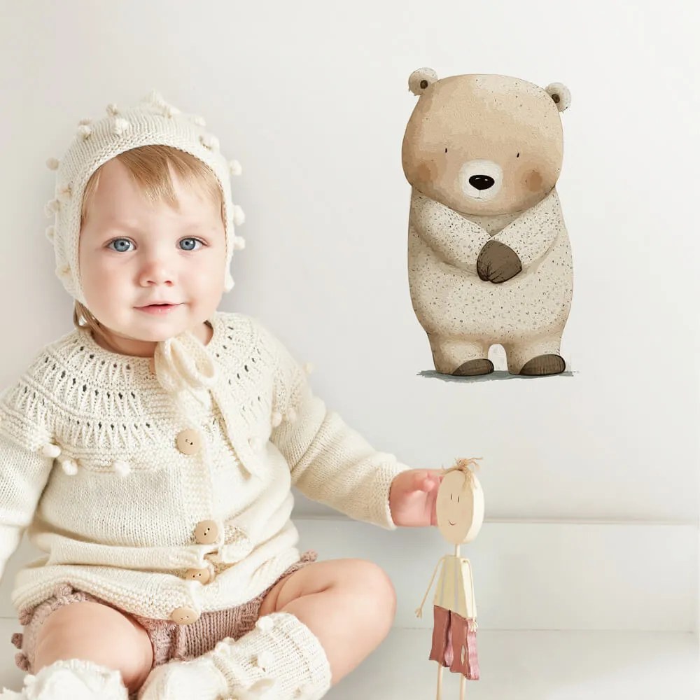 Adesivo per la camera dei bambini - Adorabile orsacchiotto | Inspio
