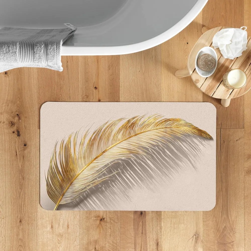 Tappetino per il bagno marrone chiaro 50x80 cm Angelica – douceur d'intérieur