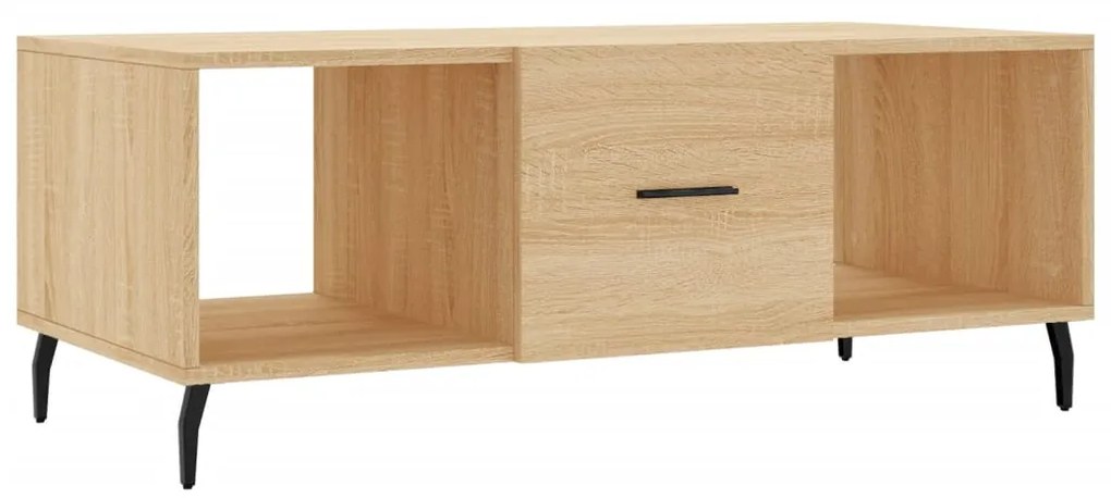 Tavolino da salotto rovere sonoma 102x50x40cm legno multistrato