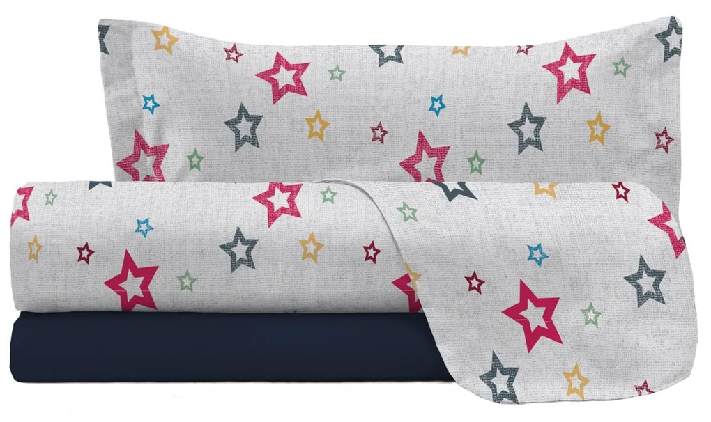 Completo letto singolo Superstar stelle Datex