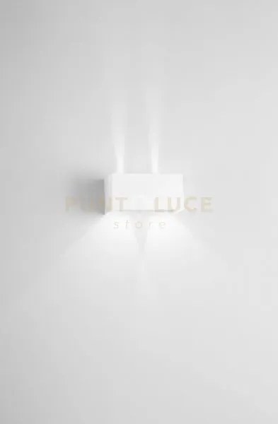 Double cube applique da esterno 20w 1540lm 4000k ip65 bianco 20x10cm