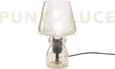 Lumetto gleam interamente in vetro ambra 1 luce attacco e27 17x255cm