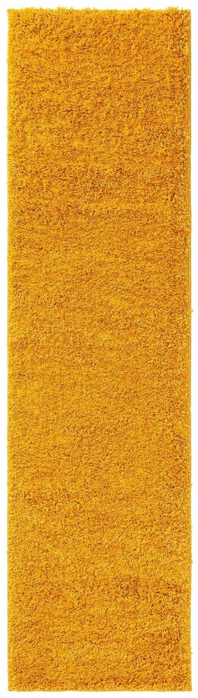 benuta Basic Tappeto a pelo lungo Soho Giallo 60x120 cm - Tappeto design moderno soggiorno