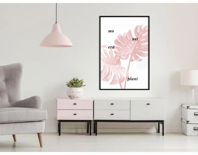 Poster Pale Pink Monstera