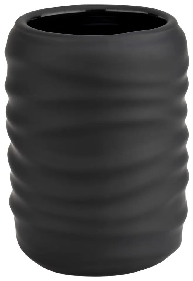 Portaspazzolino nero opaco in ceramica Illana – Wenko