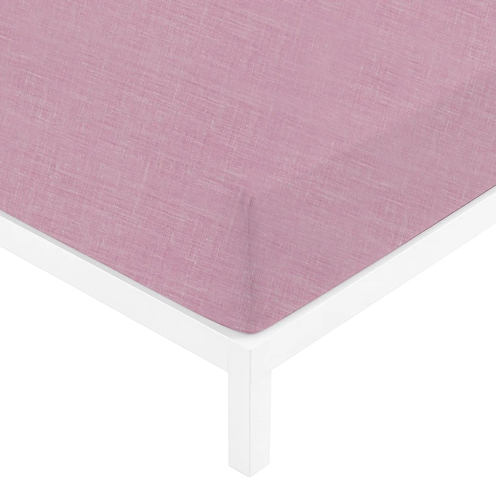 Lenzuolo con angoli matrimoniale melange malva