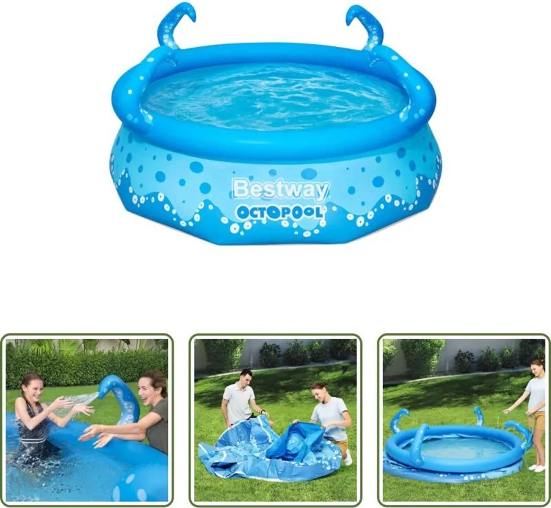 vidaXL Piscina per bambini - Bestway Piscina Easy Set OctoPool 274x76 cm