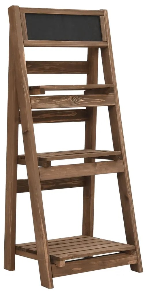 Piedistallo Piante 3 Livelli Con Lavagna 40x30x90cm Legno Abete /
