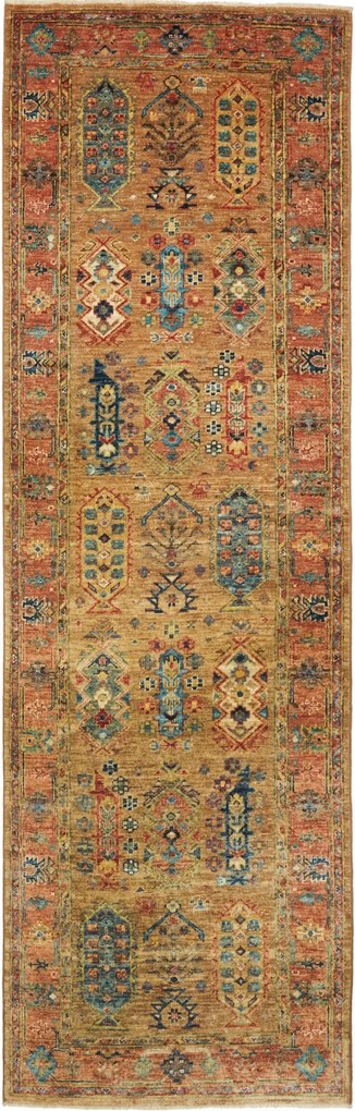 Samarkand Tappeto 80 x 240 Giallo (Pakistan) Annodato A Mano