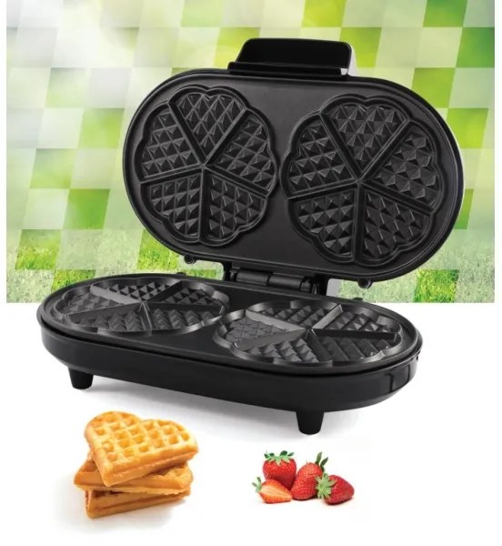 Heinner HWF-1000CR - Piastra per waffle 1000W/230V nera/rosa oro