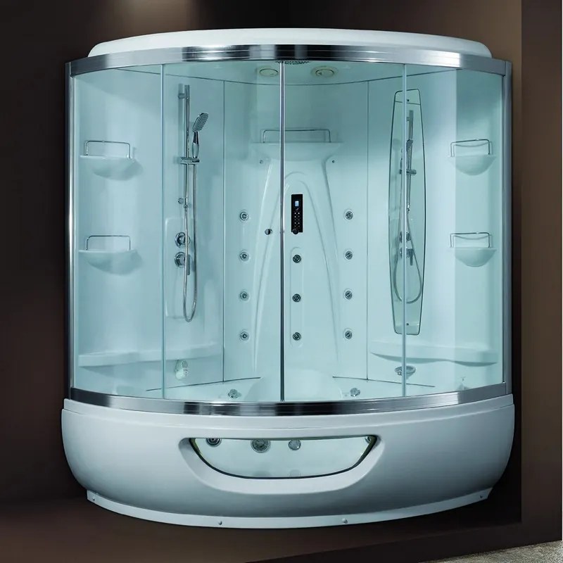 Kamalu - Vasca idromassaggio con box doccia 150x150cm | K-PL500