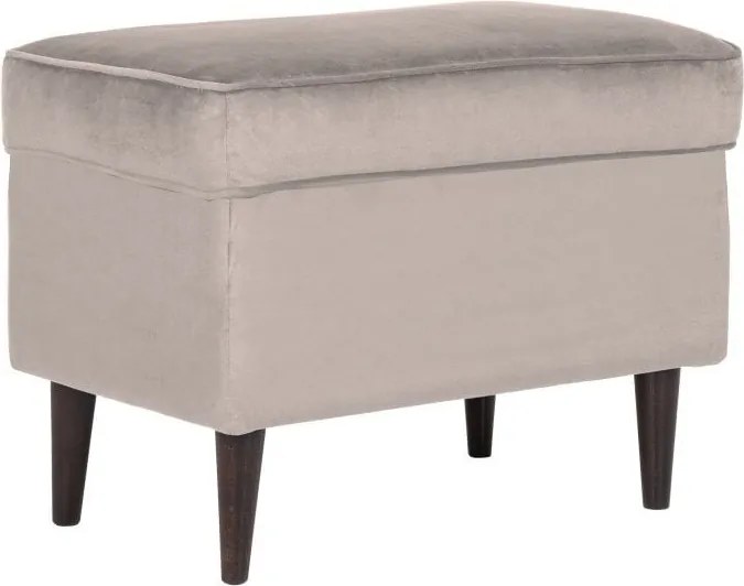 Pouf imbottito Ron in velluto beige - Blu28