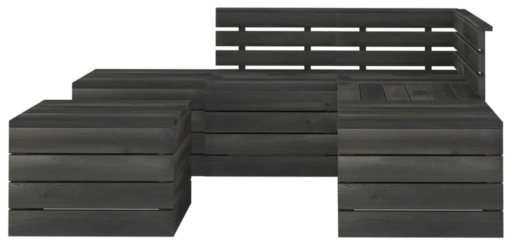 Set divani da giardino su pallet 6 pz