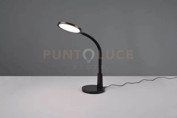 Sally lampada da studio led 8,4w 830lm, 4000k nera flessibile con c...