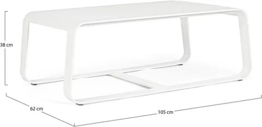 Salotto Da Esterno In Alluminio Divano 3 Posti 2 Poltrone Con Tavolino Merrigan Bianco Bizzotto