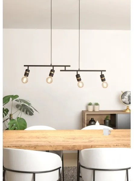 Eglo 900177 - Lampadario a sospensione con filo LURONE 4xE27/10W/230V