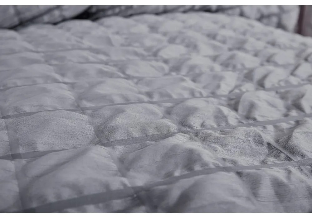 Biancheria da letto nera/grigia in crêpe per letto singolo 140x200 cm Naomi – My House