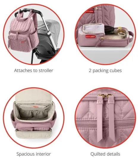 Skip Hop - Zaino fasciatoio per passeggino FORMA Muave Mist