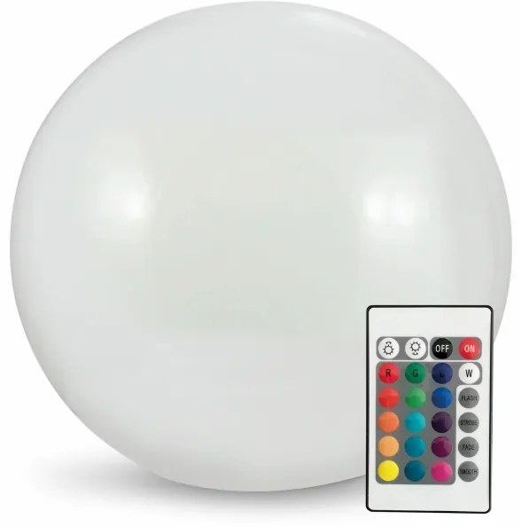 LED RGBW Lampada solare BALL LED/3,2V 500 mAh diametro 20 cm IP65 + telecomando