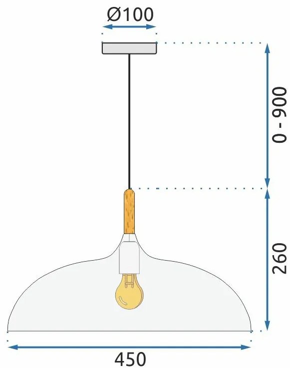 Lampada da soffitto ANZO Grigia