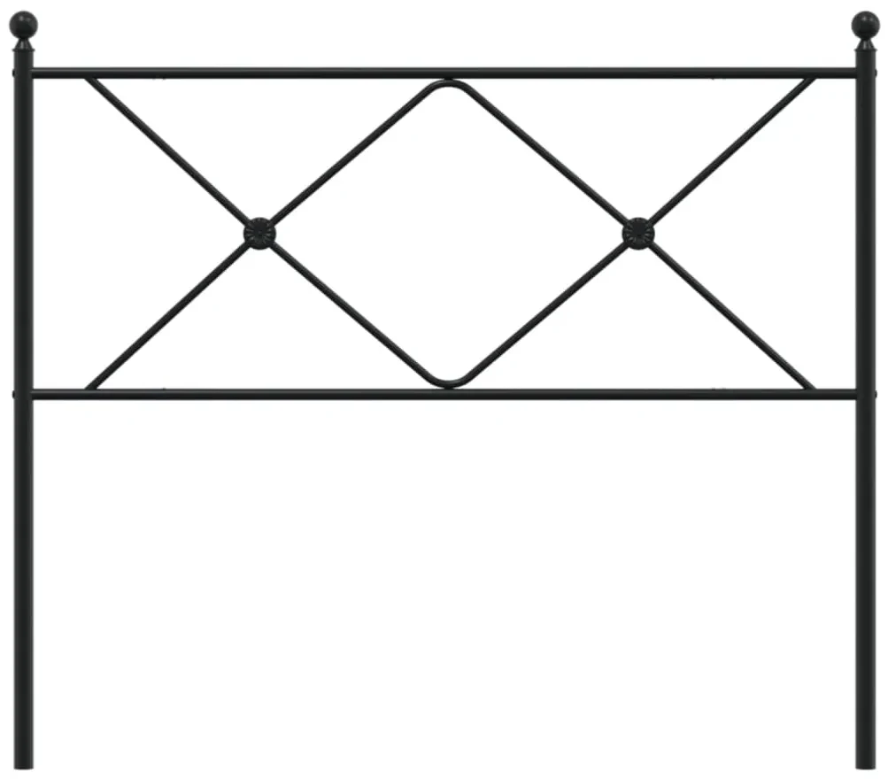 Testiera in metallo nero 107 cm
