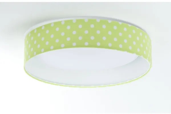 Plafoniera LED GALAXY KIDS 24W 230V verde/bianco a pois