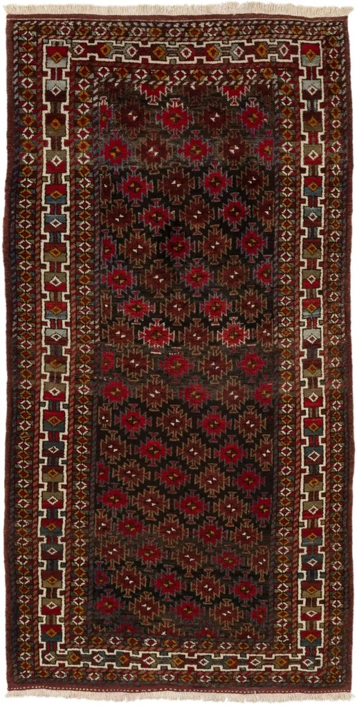 Kurdi Tappeto 110x220 (Iran) Annodato A Mano