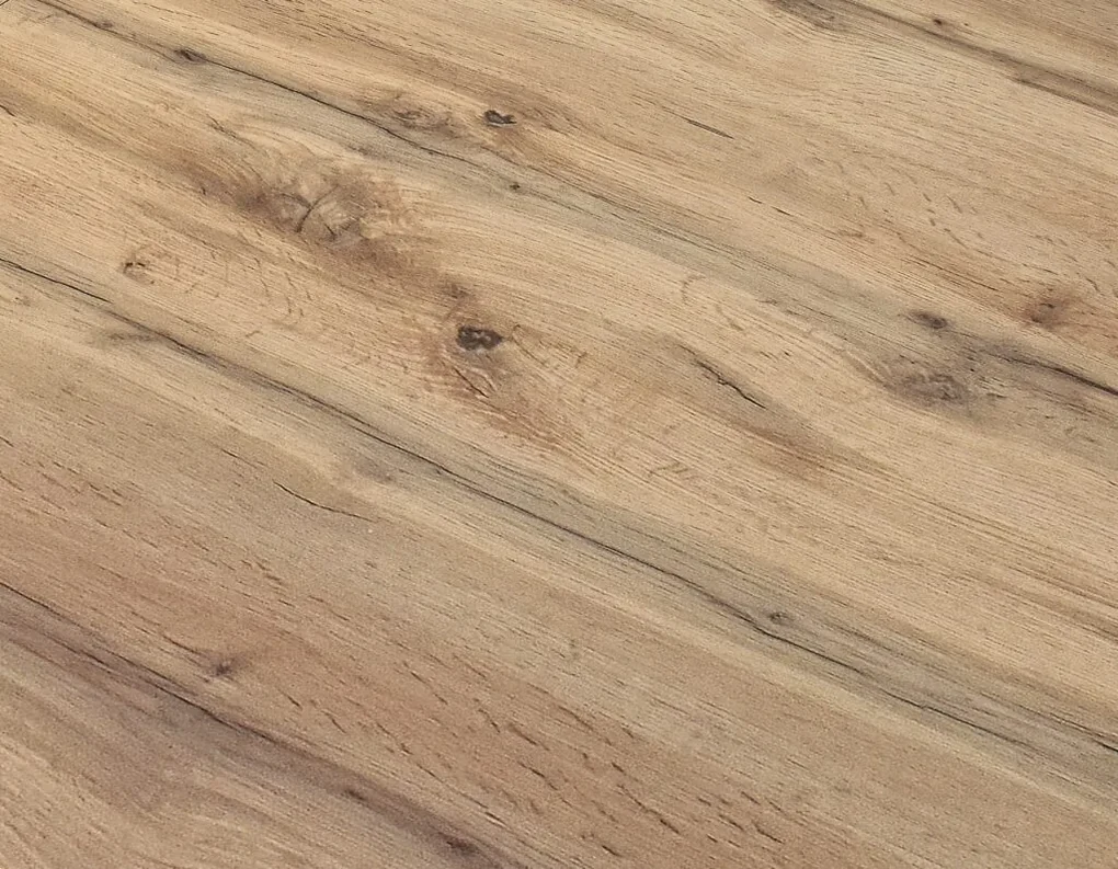 Tavolo GALLIPOLI in legno nobilitato effetto rovere rustico con gambe a X in legno antracite, allungabile 180×90 cm – 480×90 cm