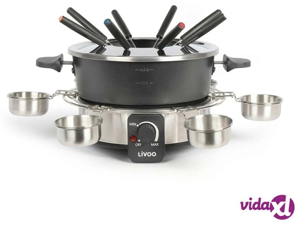 Livoo Pentola per Fonduta Elettrica 8 persone 1,8 L 1000 W Nera