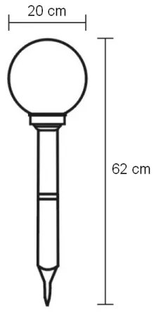 Globo 3376 - Lampada LED solare esterna 0,06W 3,2V IP44