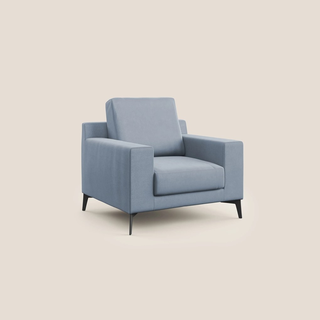 Prestige poltroncina moderna in microfibra smacchiabile T11 carta da zucchero