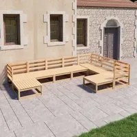 Set Divani da Giardino 9 pz in Legno Massello di Pino cod mxl 37529