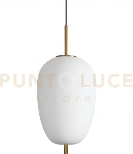 Umile sospensionei led 3000k 20w  2050 lm oro satinato e vetro bian...
