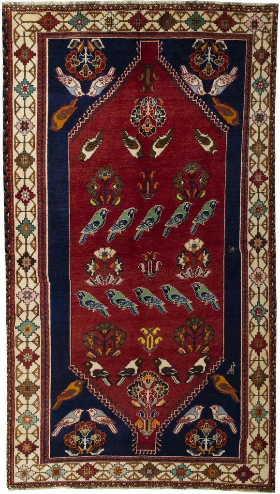 Gabbeh Tappeto 290x160 Rosso (Iran) Annodato A Mano