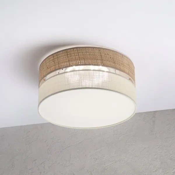 Plafoniera LED SIRJA BOHO LED/20W/230V Ø 35 cm beige/crema